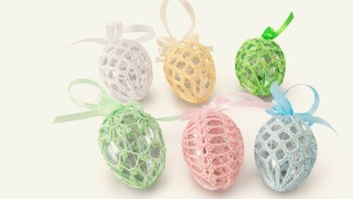 Pisanki Wielkanocne kolorowe na szydełku