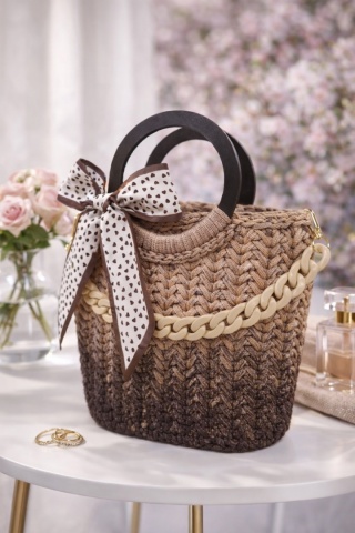 Torebka handmade Ombre beżowa