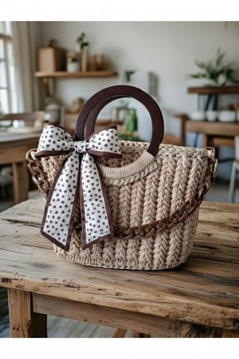 Torebka handmade beżowa