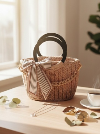 Torebka handmade beżowa