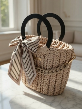 Torebka handmade beżowa