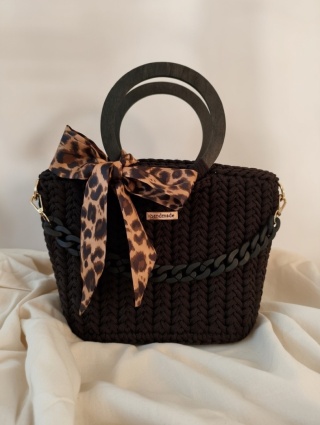 Torebka handmade brązowa